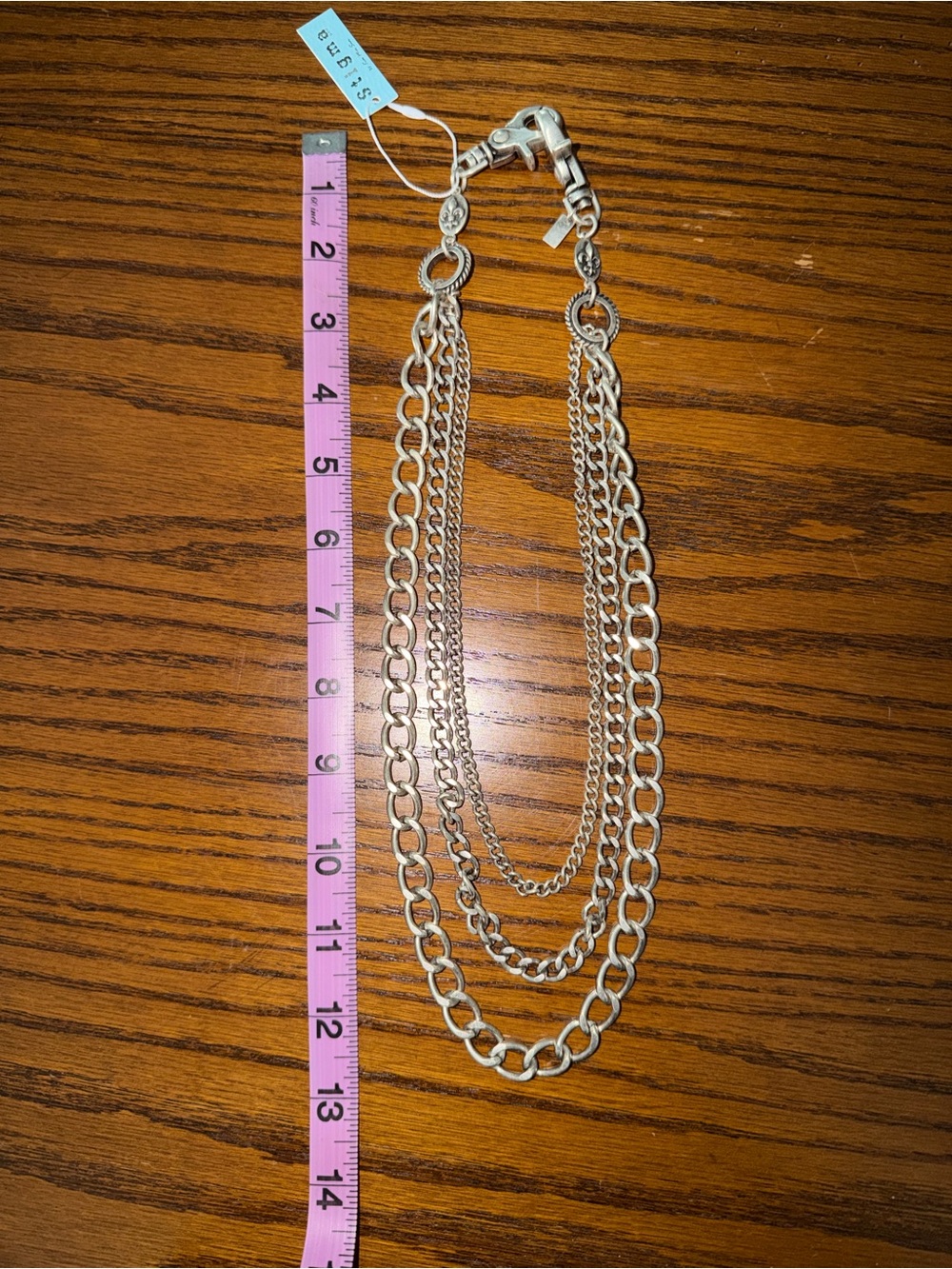 Layered Silver-Tone Multi Chain Necklace - unisex Jewelry